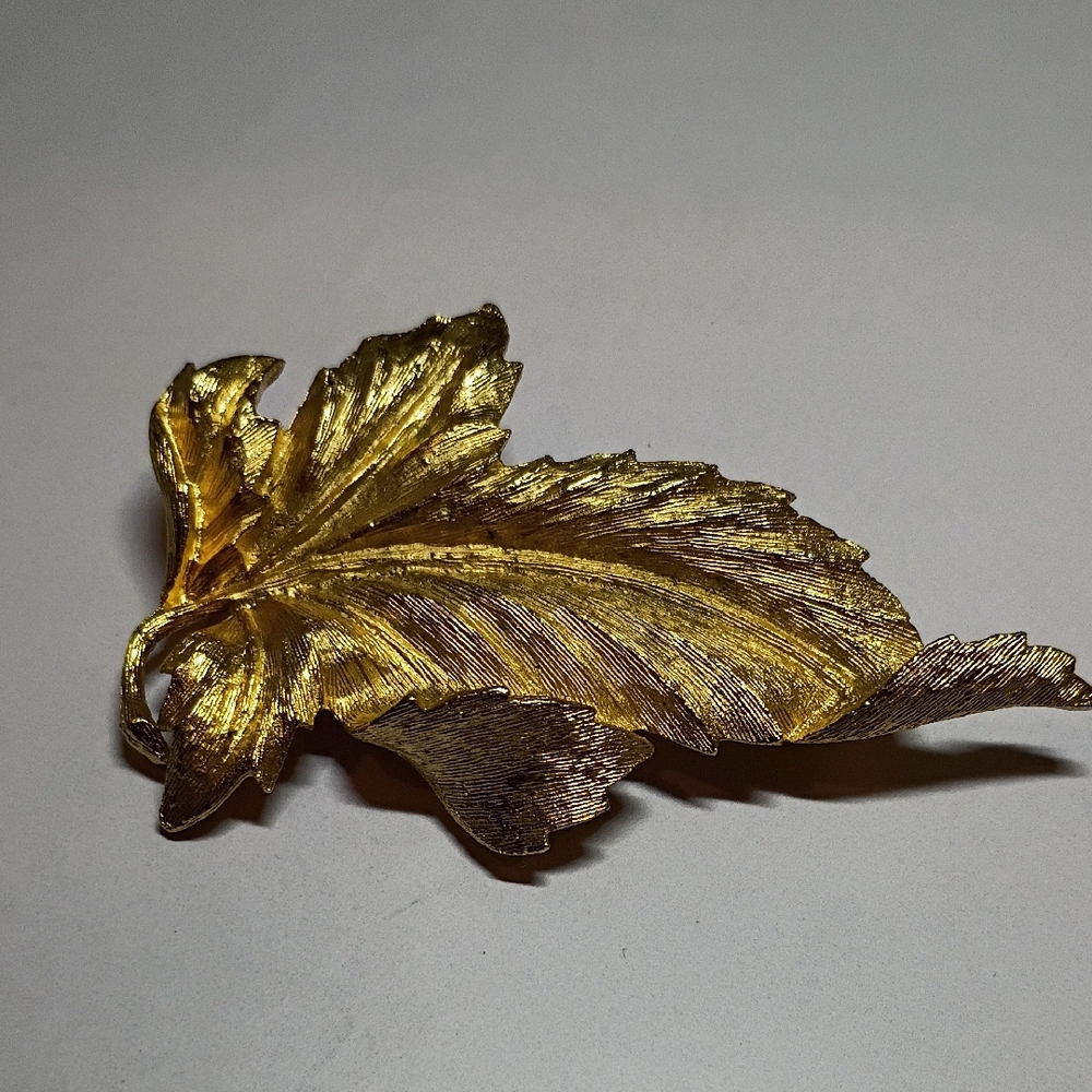 Gold Leaf Brooch
